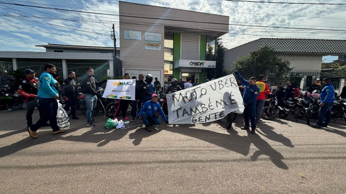 Motoristas de aplicativo protestam em Rio Branco: “Nossos direitos estão sendo violados”