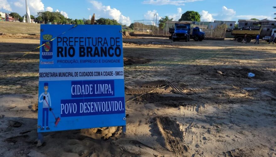Prefeitura de Rio Branco avança nos serviços de recuperação na Base Foto: Renilson Rodrigues/Assecom