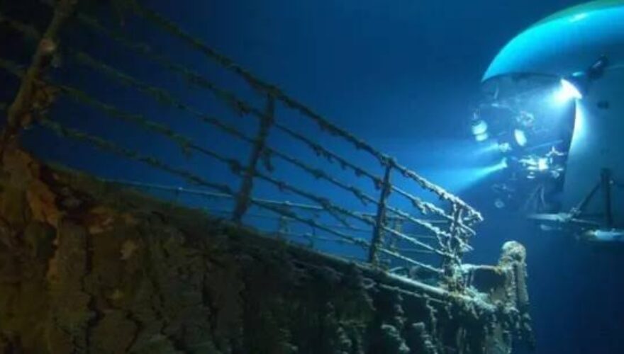 O desaparecimento do submarino Titan levanta questões sobre os riscos das expedições até os destroços do Titanic, no fundo do Oceano Atlântico — Foto: ALAMY
