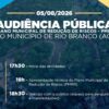 Rio Branco discute Plano de Redução de Riscos em audiência pública no dia 5 de agosto