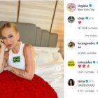 No Dia dos Namorados, Vini Jr. comenta com coração em post de Virginia com buquê