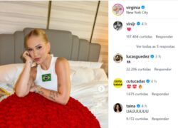 No Dia dos Namorados, Vini Jr. comenta com coração em post de Virginia com buquê