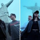 Hot Milk visita Cristo Redentor antes de se apresentar no Rock in Rio